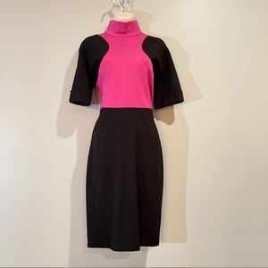 Karl Lagerfeld Pink and Black Abstract Dress